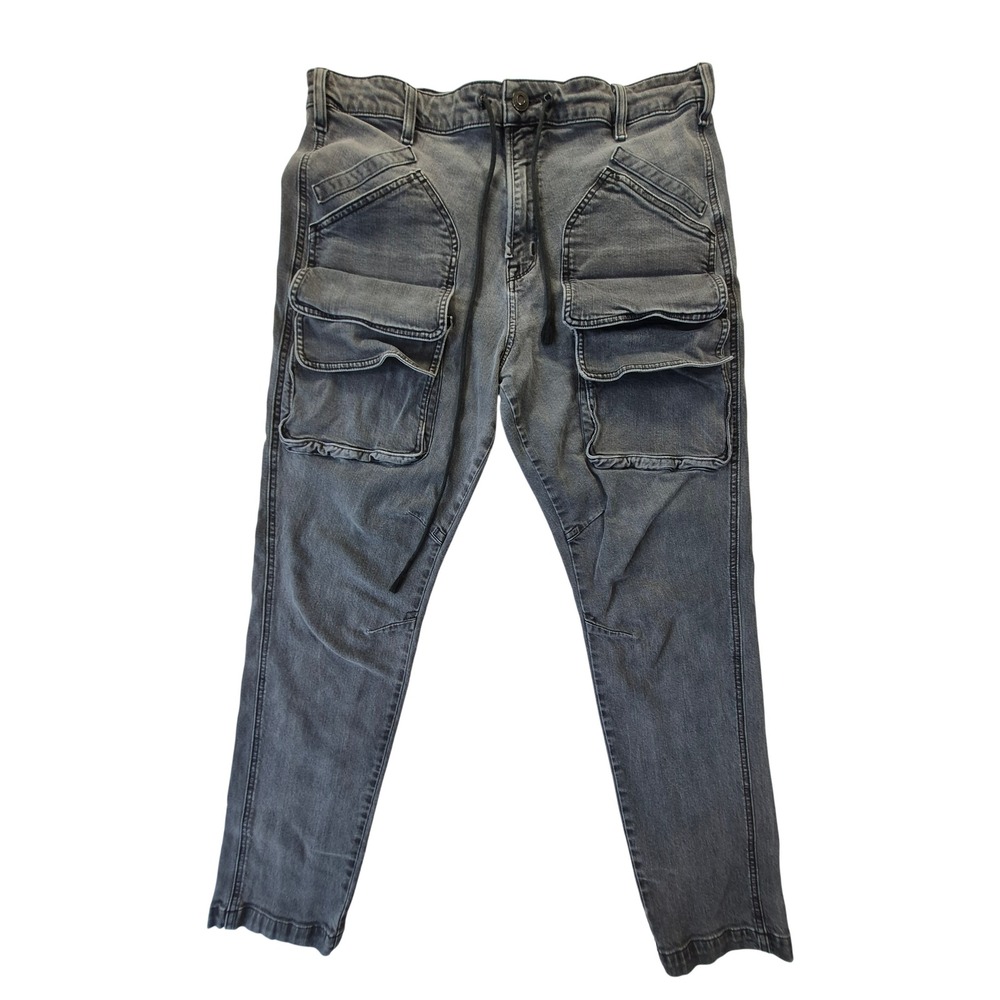 Hudson Tracker Cargo Pants Mens 36 Gray Tapered Stretch TMPBKW2201